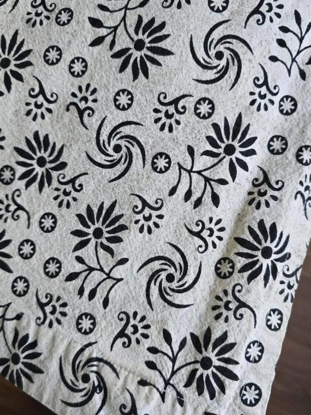 Black Brown Cream Mandala Shower Curtain